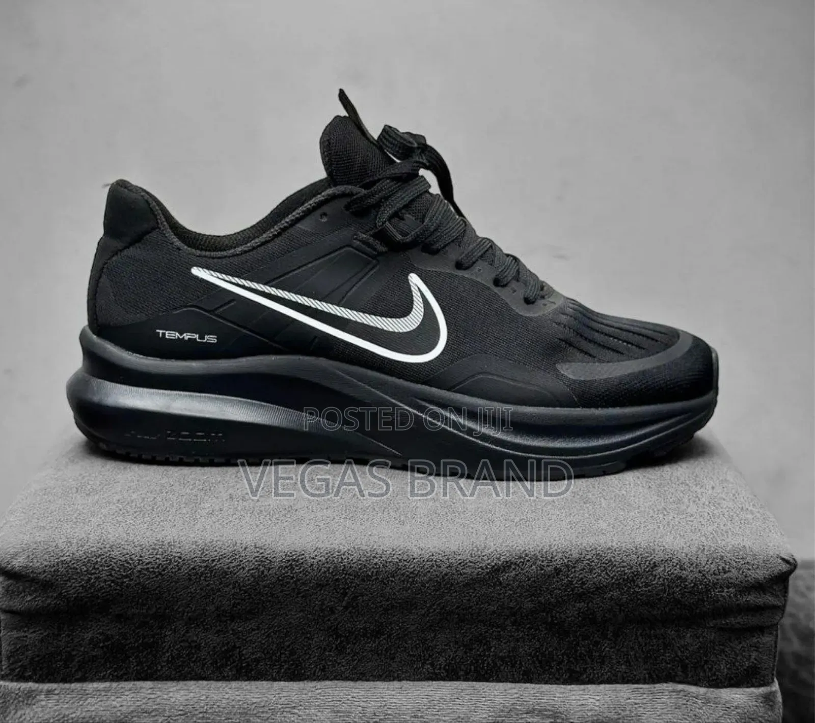 Nike Tempus Zoom Running Triple Black Master Quality Shoes