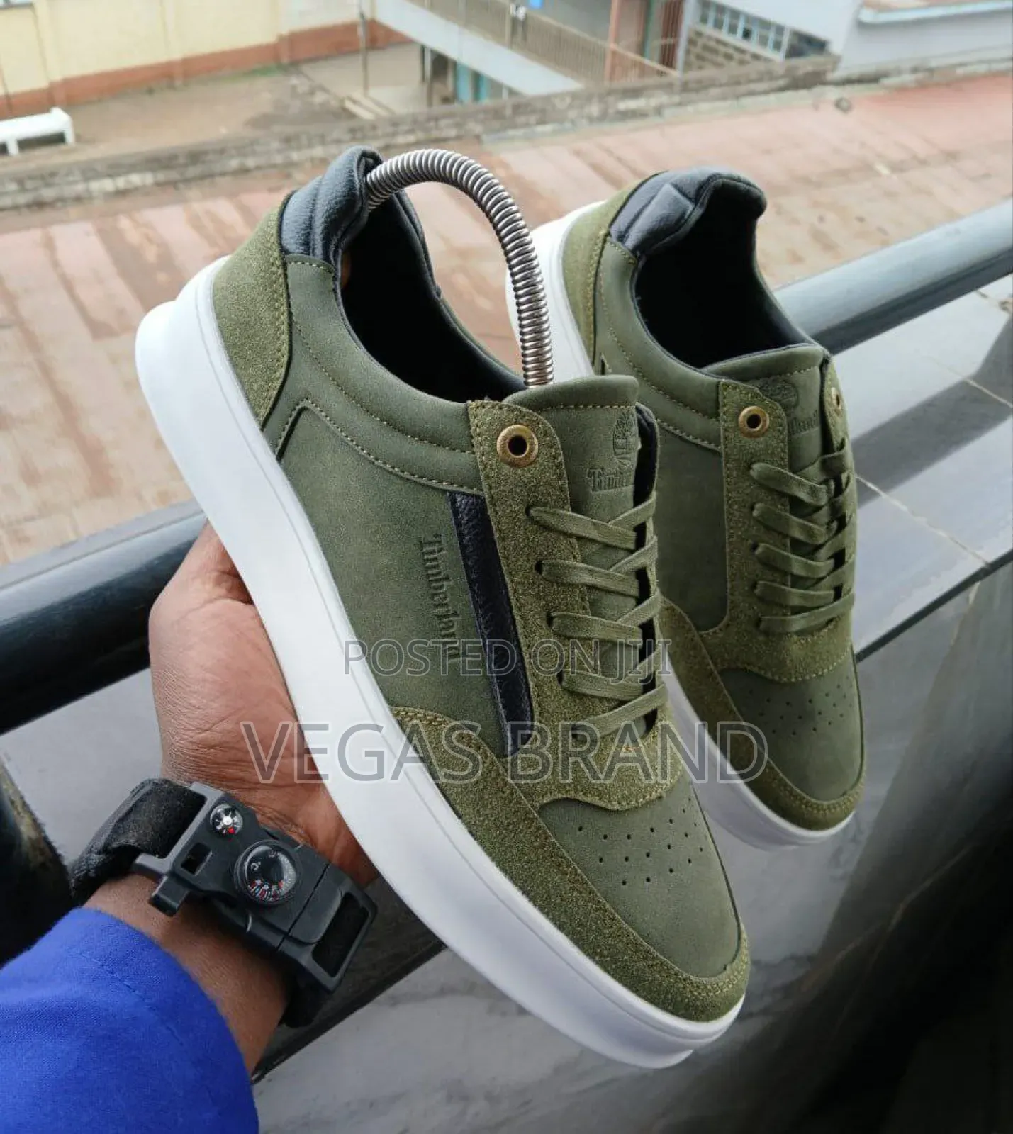 Timberland Sneakers Low Leather Green Master Quality Shoes