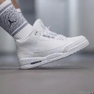 Air Jordan 3 Retro Pure White High Men Master Quality Shoes