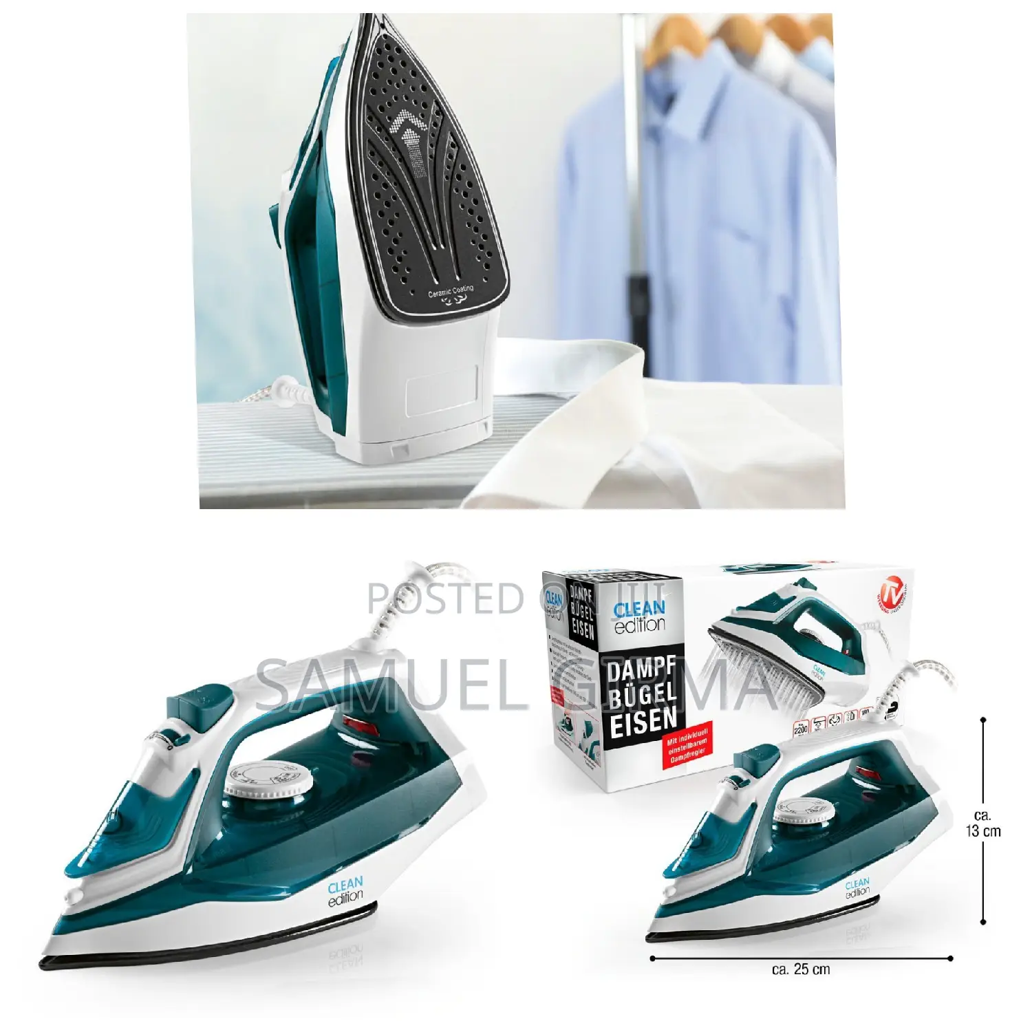 Germany Clean Edition Steam Iron
 Made in Germany
