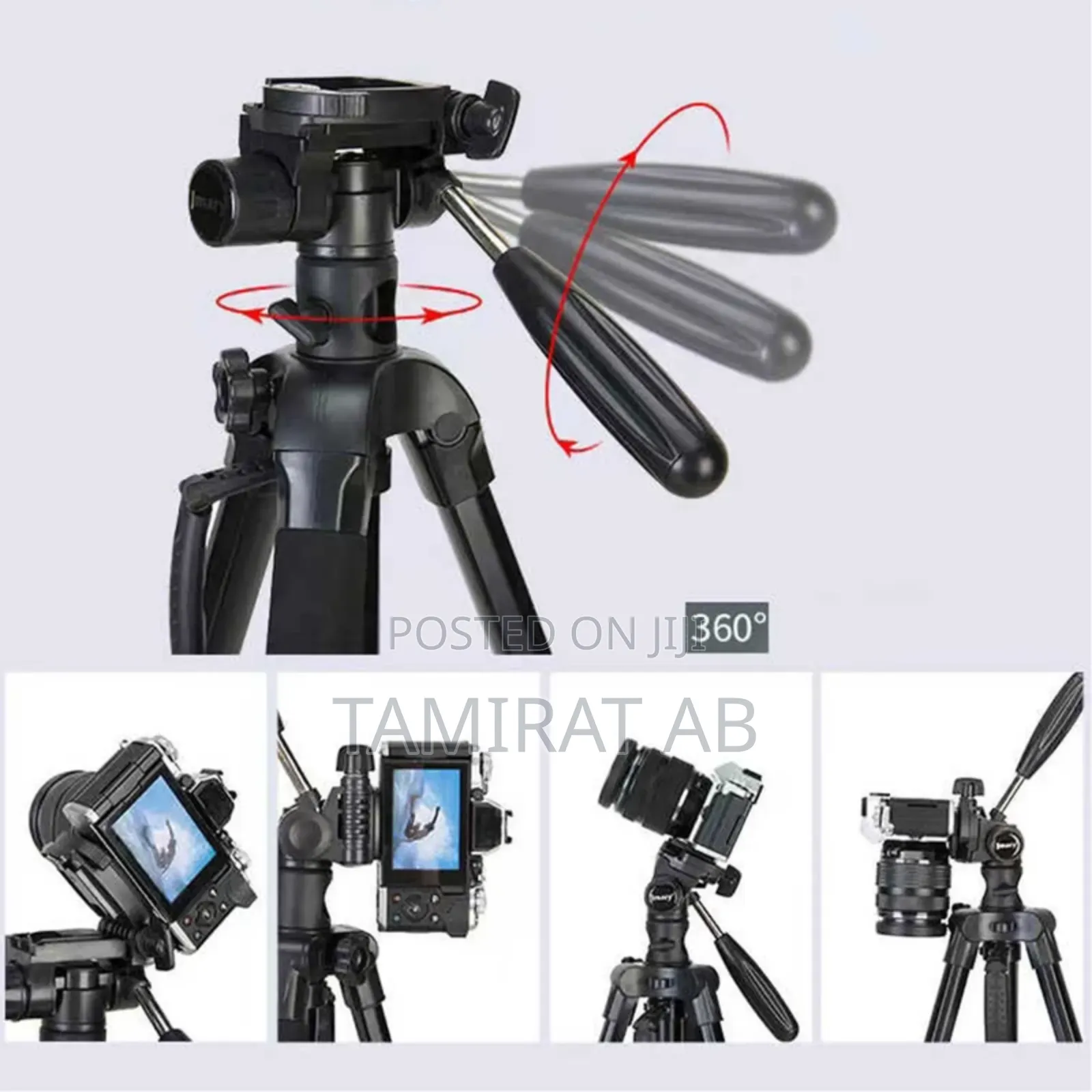 Jmary Kp-2274 Horizontal Axis Multi-Functional Pro. Tripod