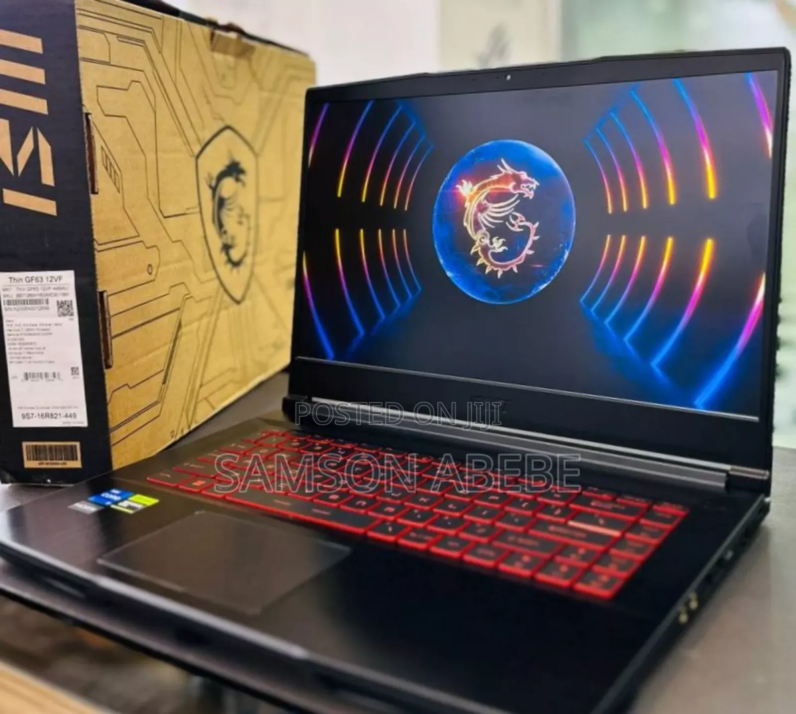 New Laptop MSI GF63 16GB Intel Core I7 SSD 512GB
