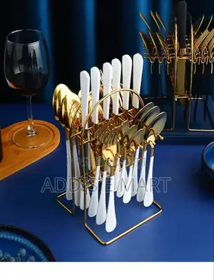 የራሱ ማስቀመጫ ያለዉ 24 Pcs Spoon Set - Cutlery Set