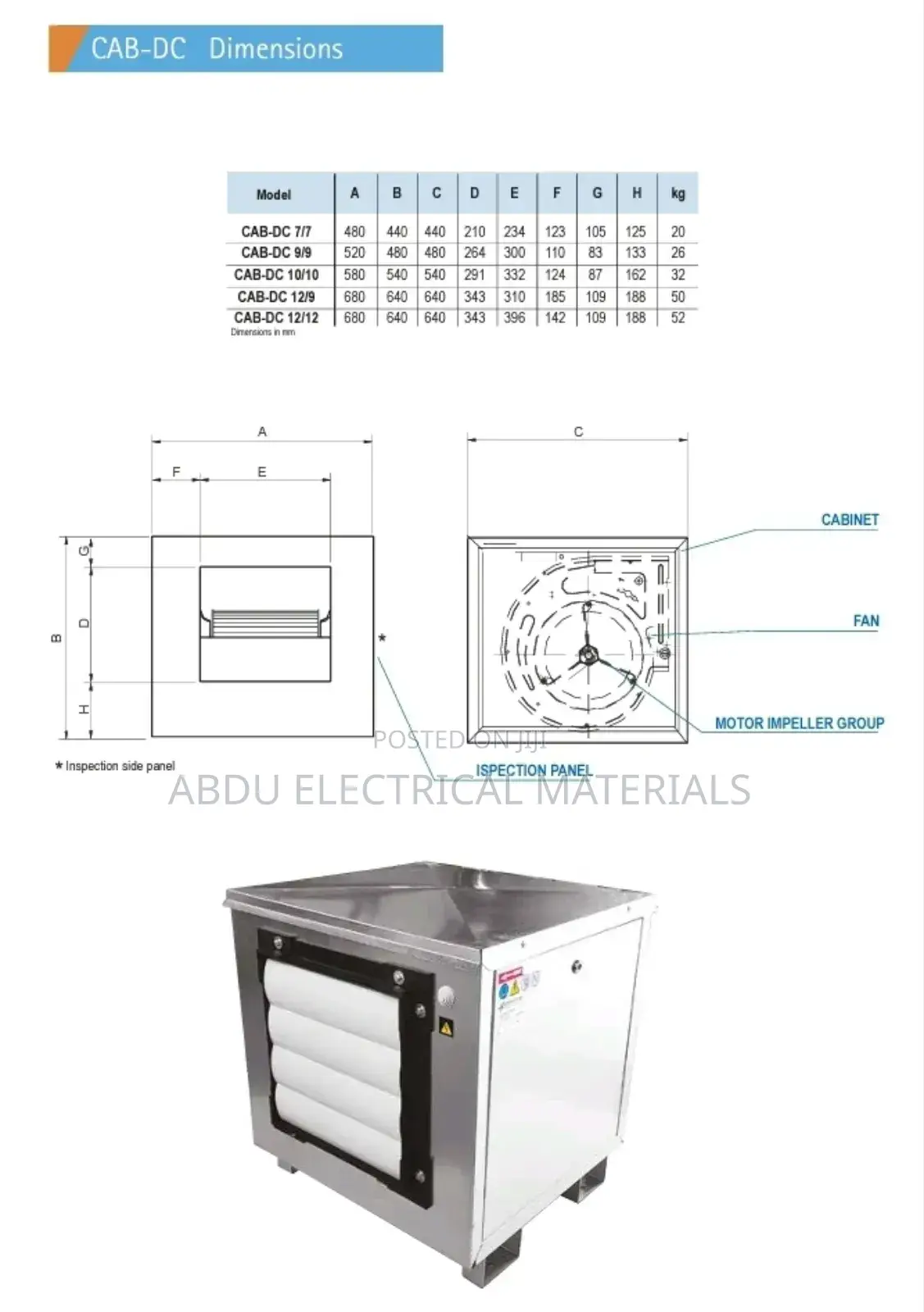 HVAC Centrifugal High Pressure Fan