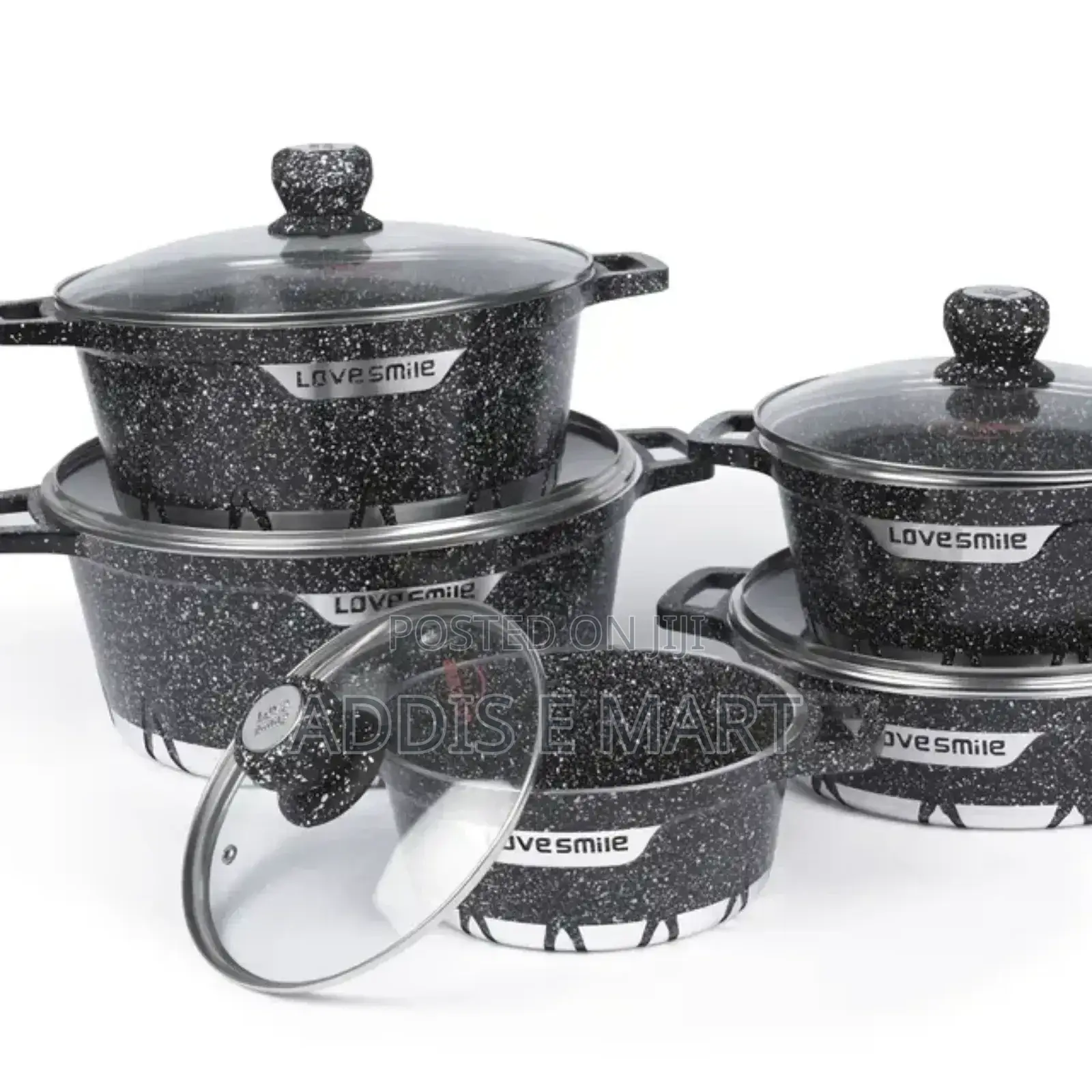 የራሱ ጭልፋዎች ያሉት Telford Nonstick Cook Ware Set