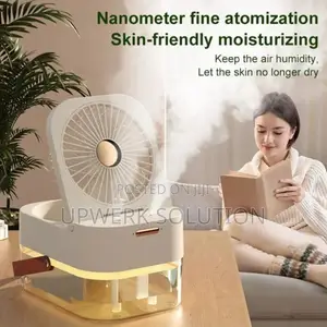 Dual Spray Humidifying Fan With Night Light