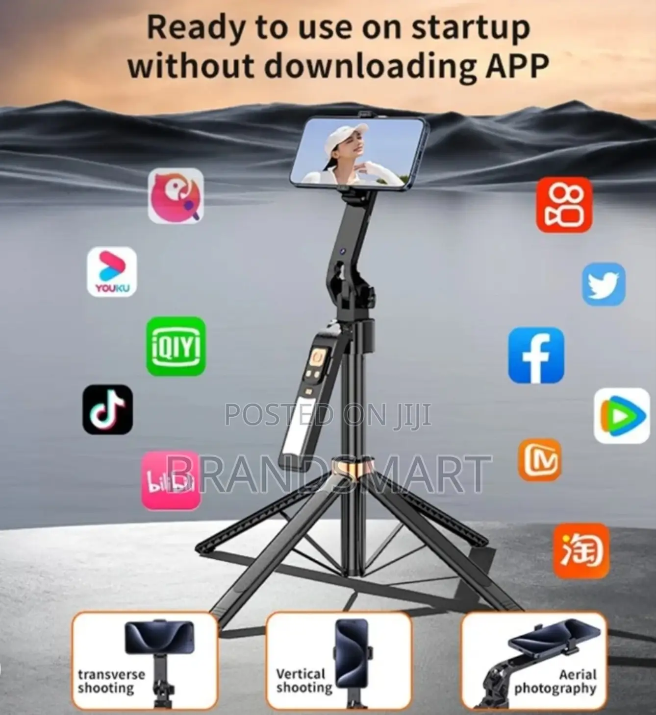 AI Face Tracking የተገጠመለት Tripod With Fill Light