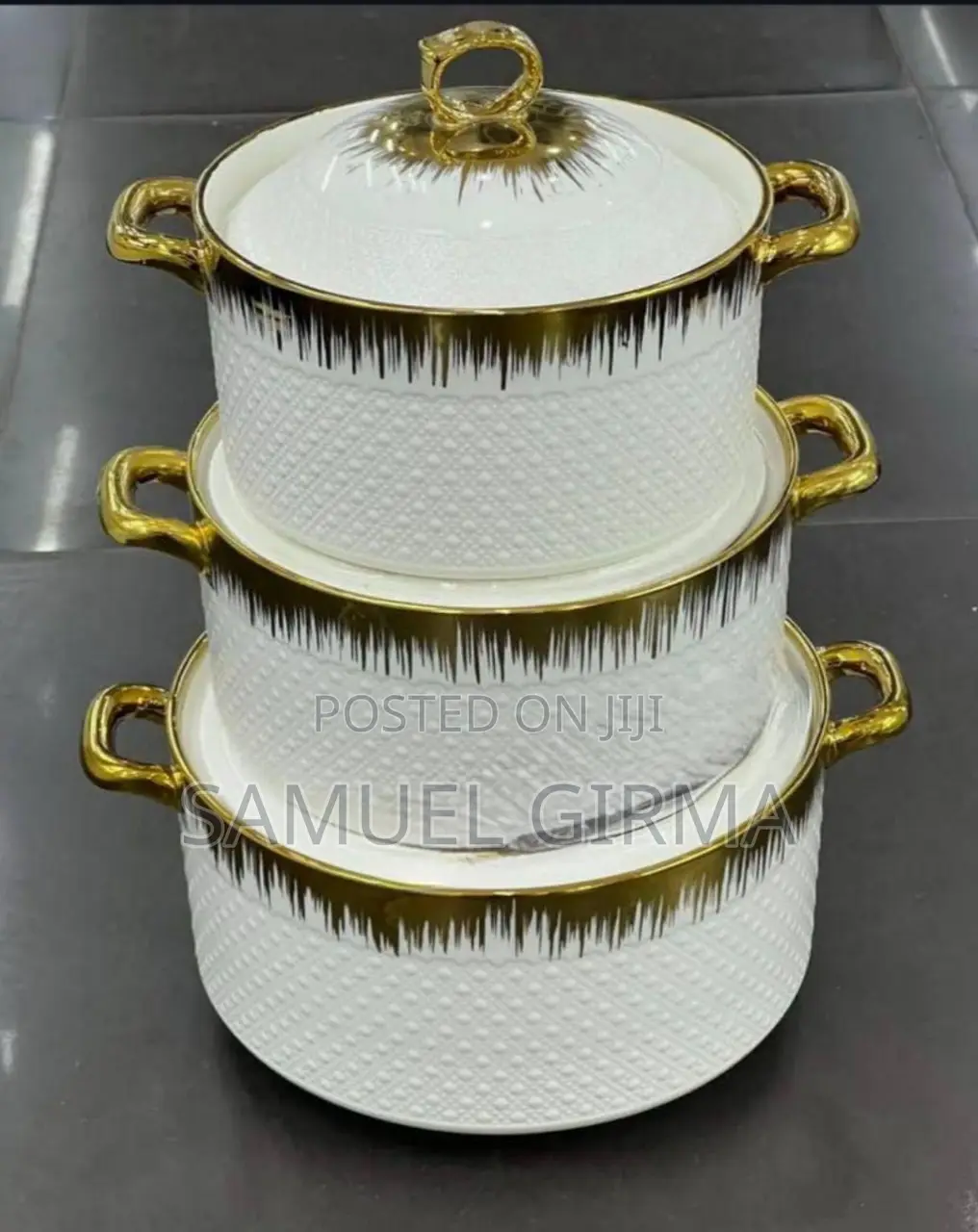 3 Set Ceramic Soup Pot