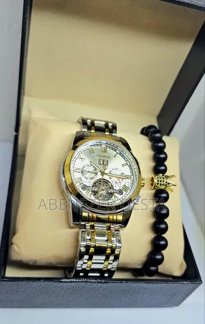 TEVISE New Arrival Silver Gents Mechanical Water Proof