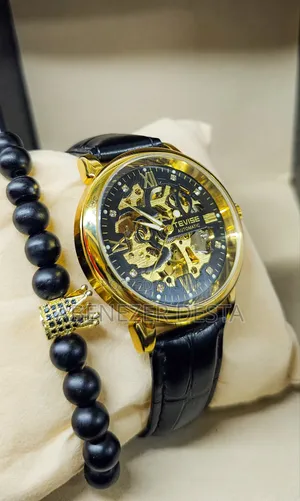 TEVISE Man Automatic Wristwatch Genuine Leather Strapwatches