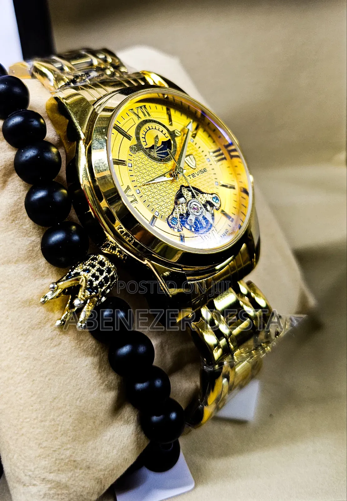 Tevise Mehanical Gold Men's High Quality Stainless Watches