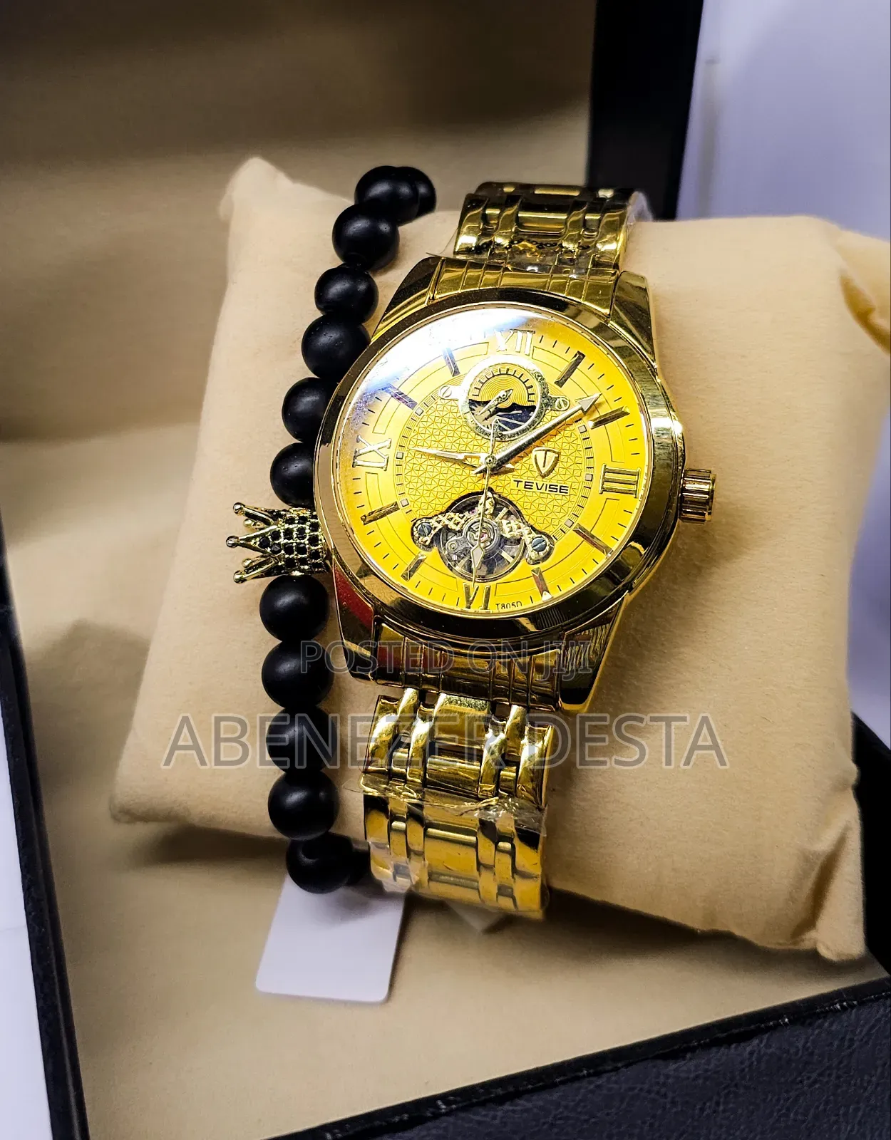 Tevise Mehanical Gold Men's High Quality Stainless Watches