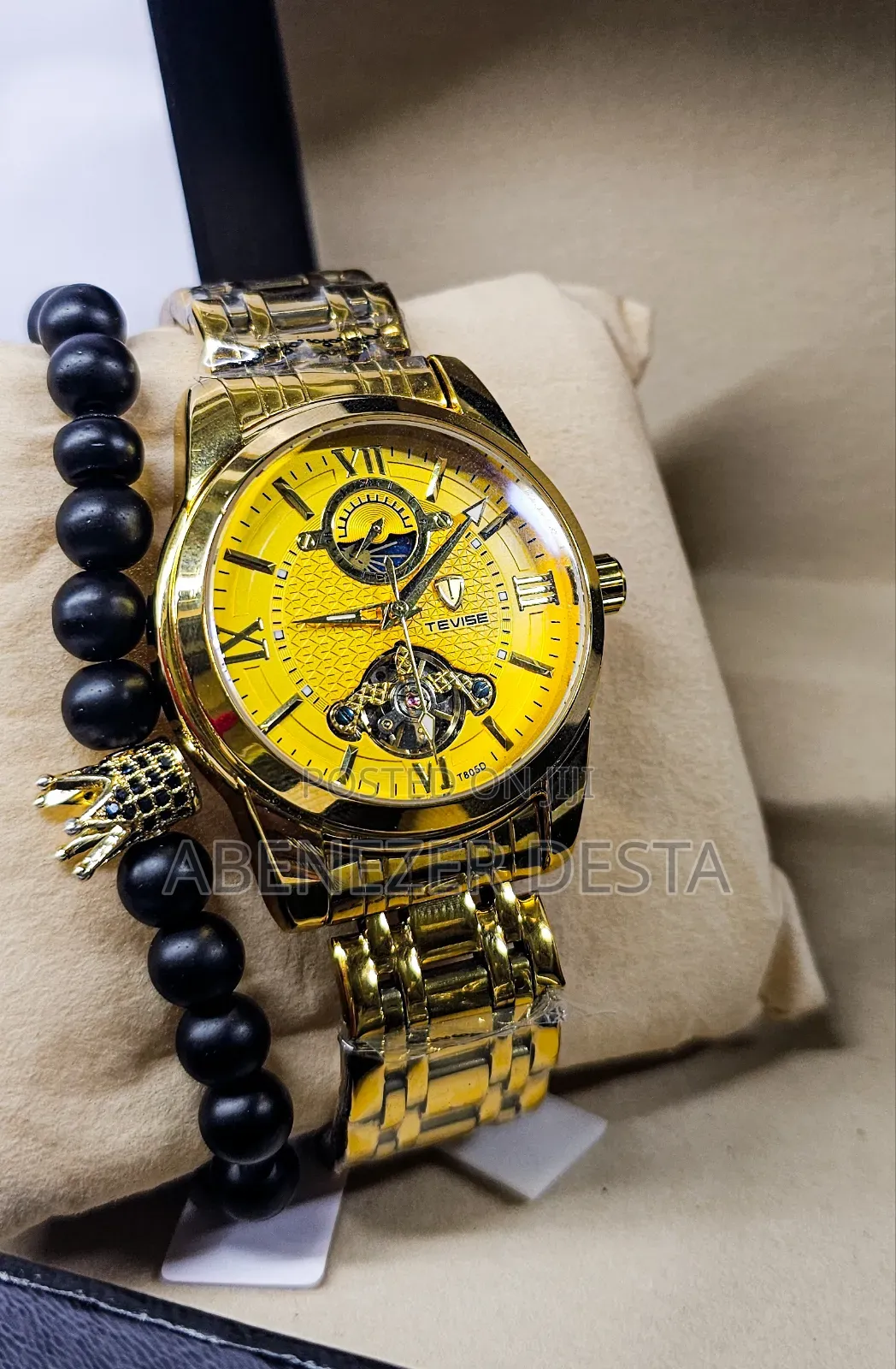 Tevise Mehanical Gold Men's High Quality Stainless Watches