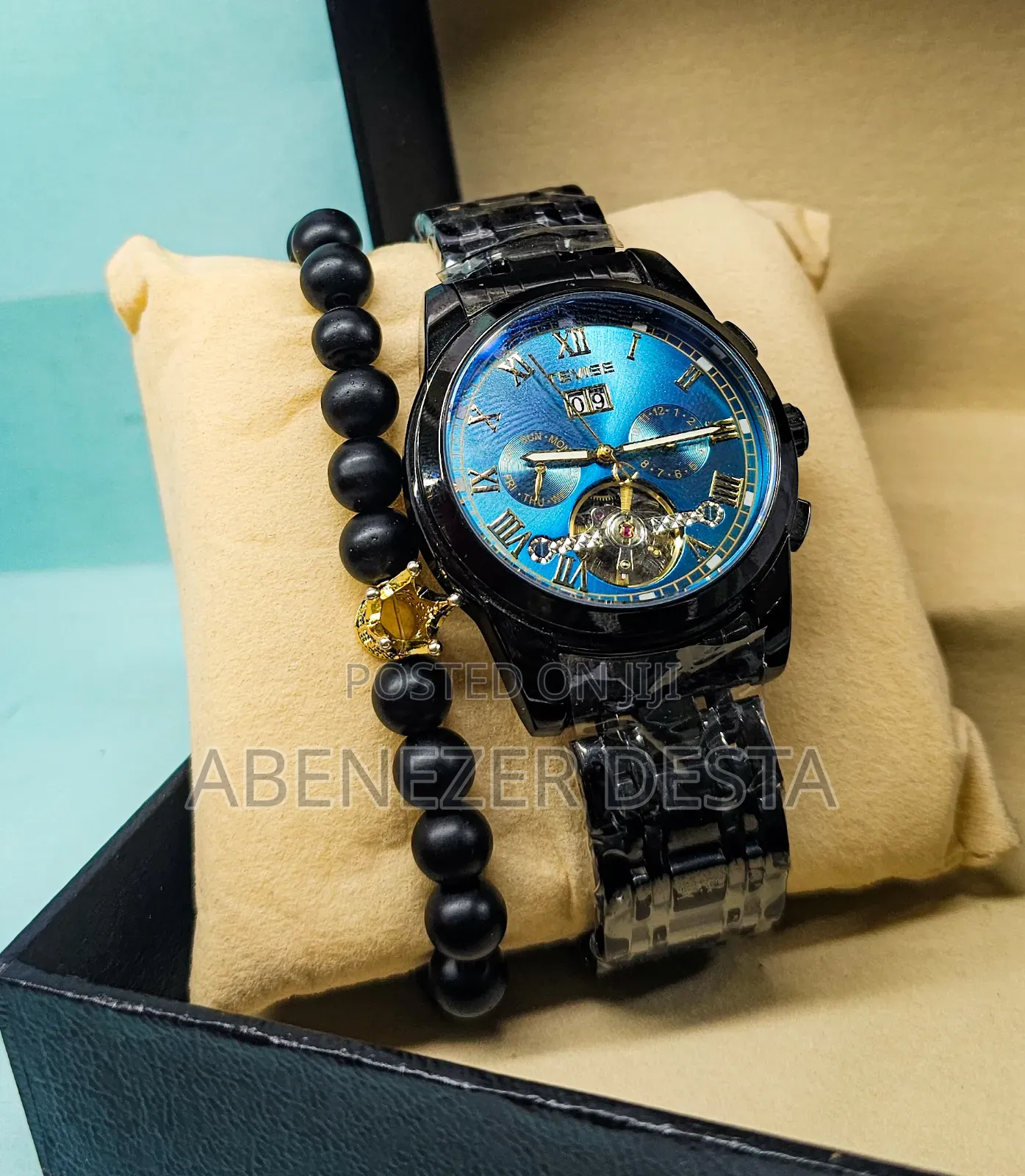Tevise 9005d Luxury Black Boys Automatic Wristwatch