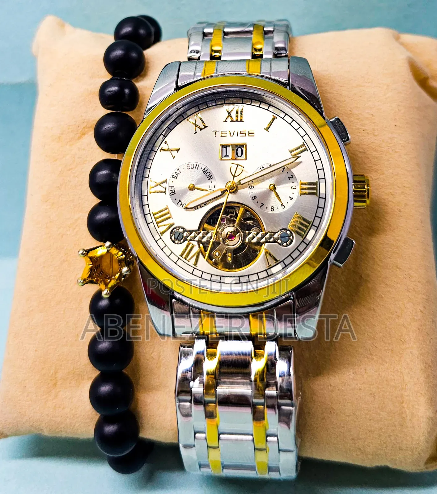 Tevise 9005d New Arrival Silver Gents Mechanical Watch