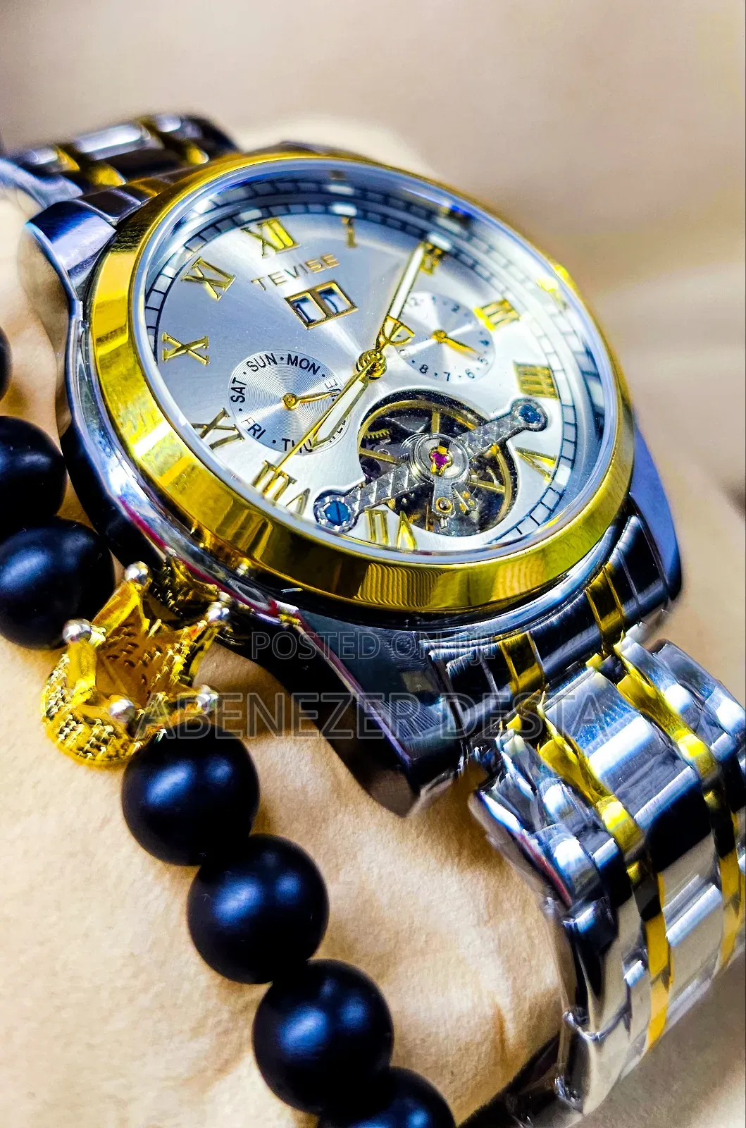 Tevise 9005d New Arrival Silver Gents Mechanical Watch