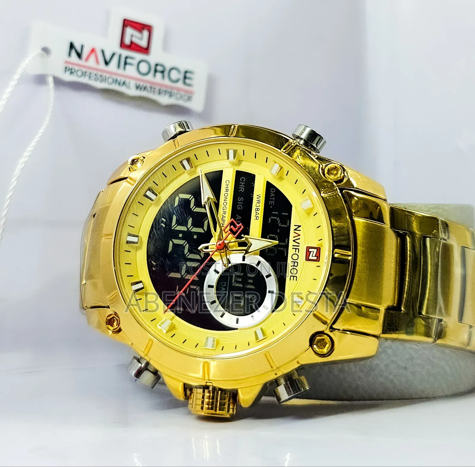 NAVIFORCE Sport Men Waterproof Dual Display Date Clock