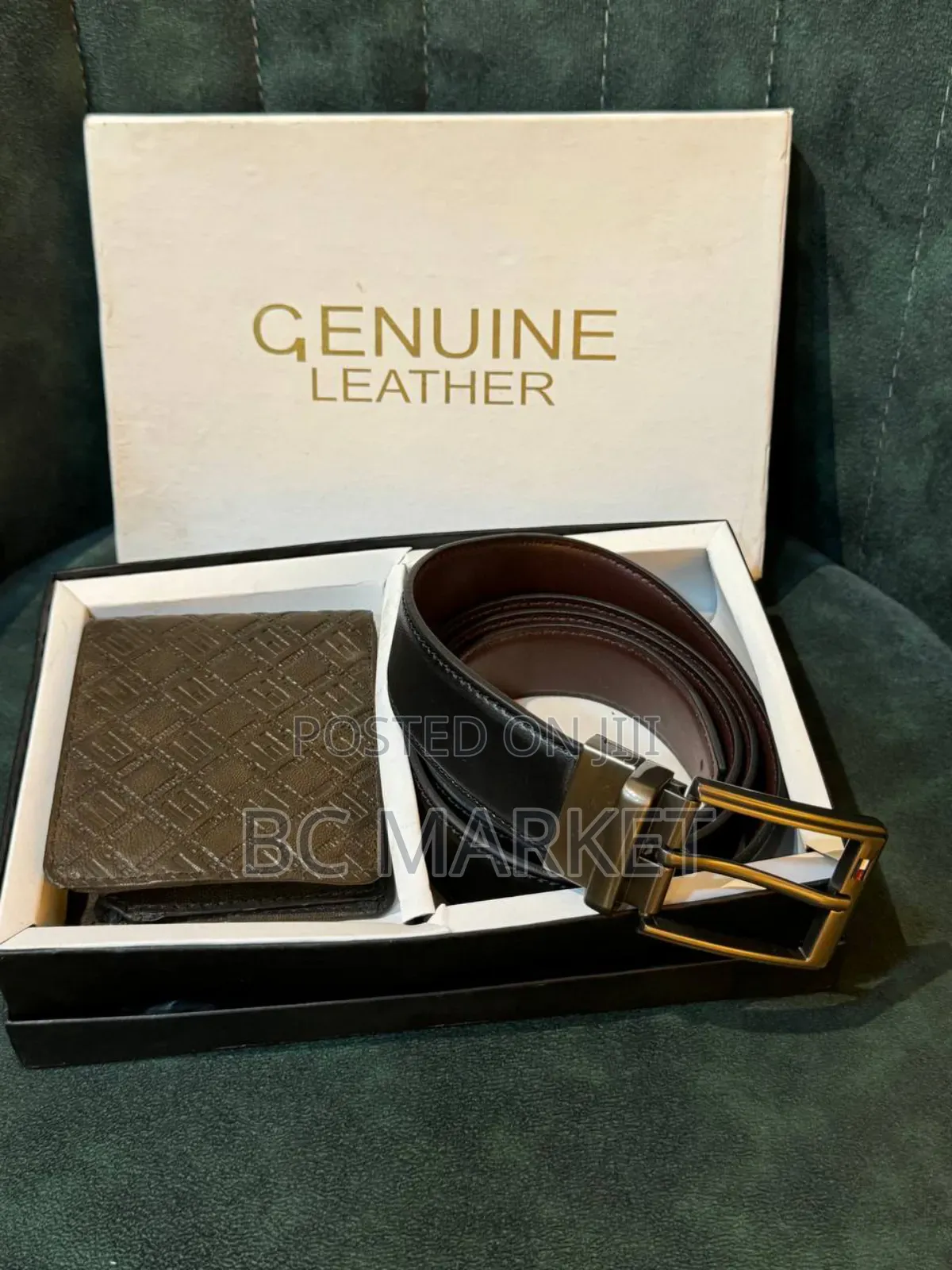 Belt and Wallet Gift Set Men's