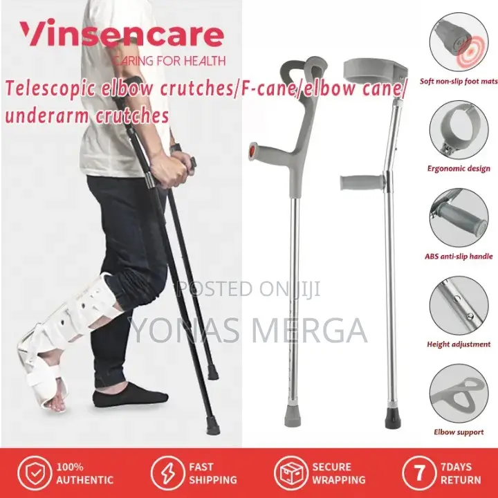 Elbow/Forearm Crutches呂adjust Independently Use Simple Push