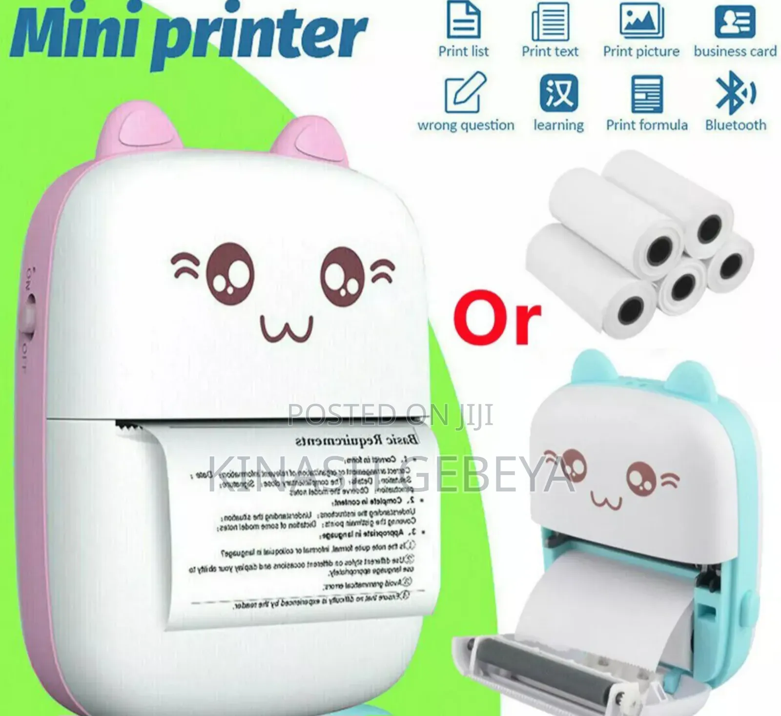 Portable Mini Bluetooth Printer