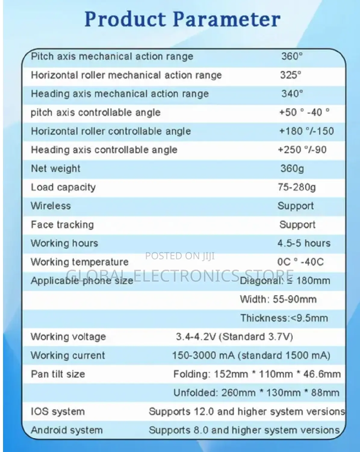 3 Axis Gimbal (With AI Face Tracking and AI Fill Light)