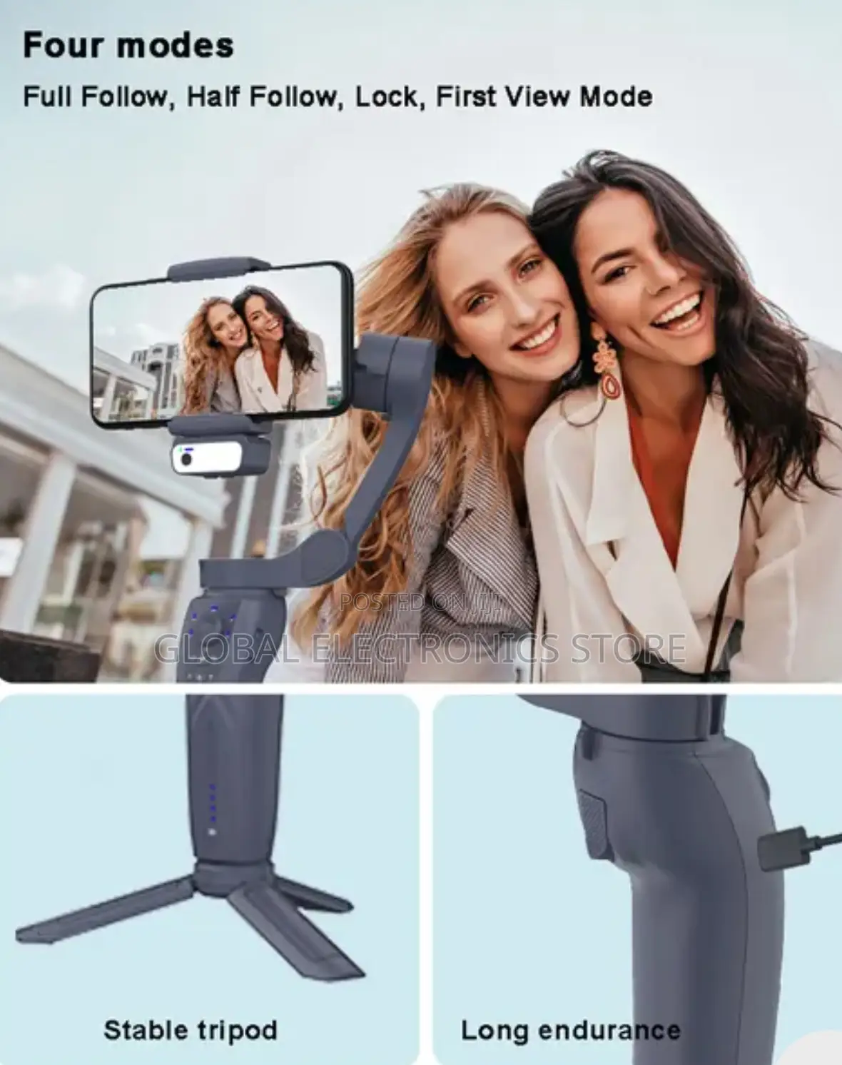 3 Axis Gimbal (With AI Face Tracking and AI Fill Light)