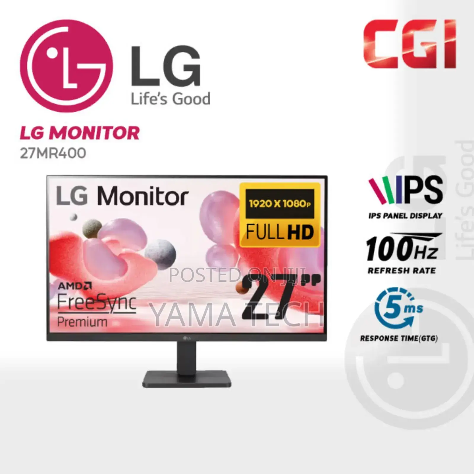 LG Monitor 27"Inch 100hz Refresh Ratee