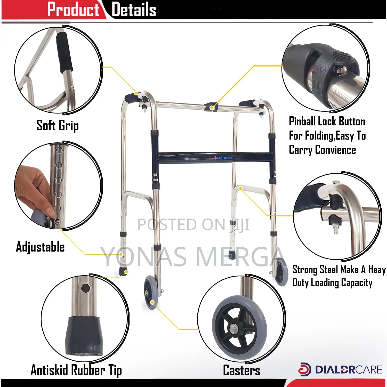 STRONG AND LIGHTWEIGHT:Walker曲rubberized Hand Grips回walker