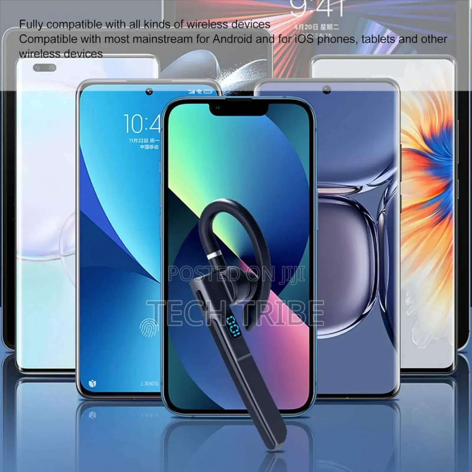 ባለ አንድ ጆሮ ኤርፎን Built-in Microphone for Hands-Free Calls