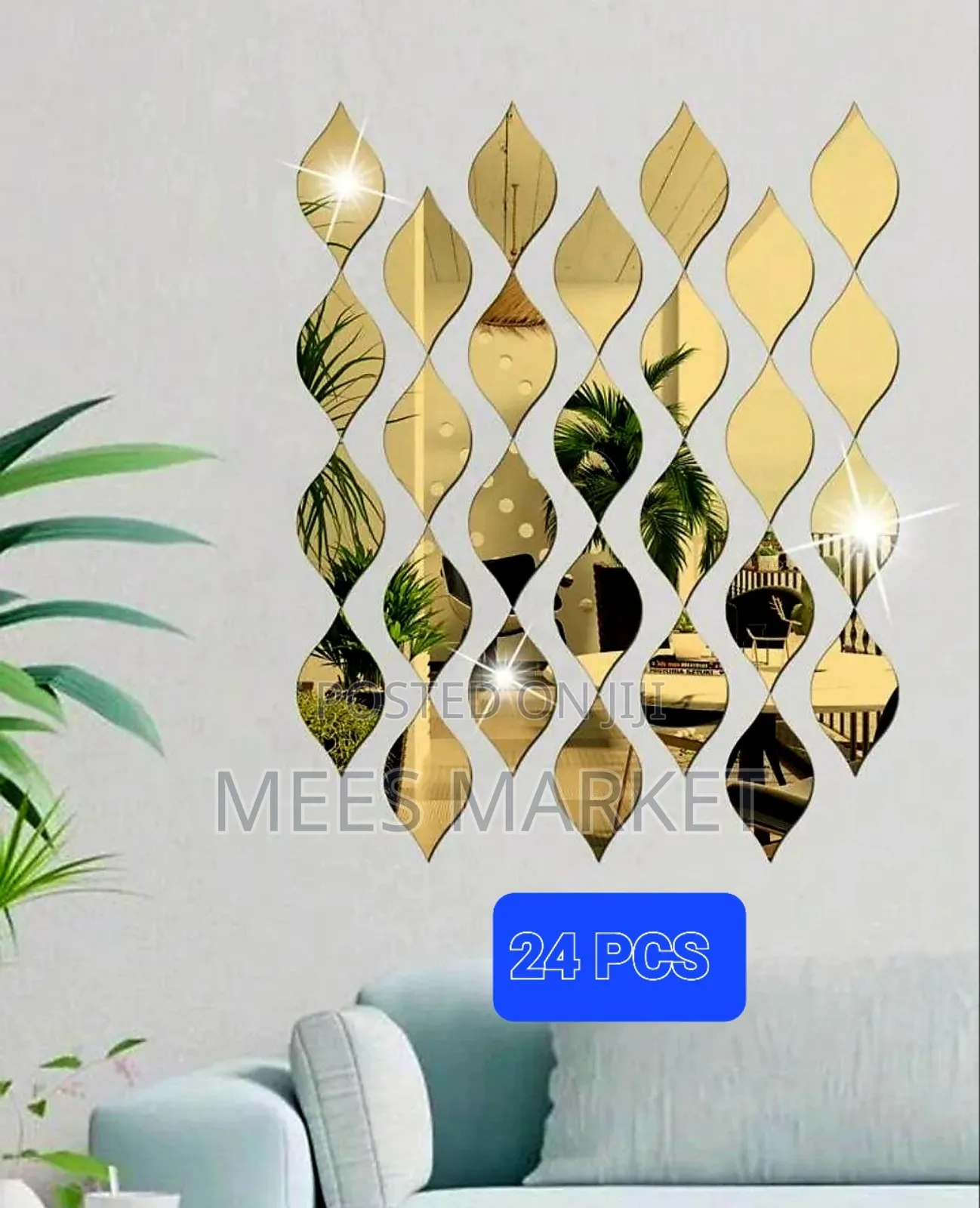 Leaf Mirror Wall Decore