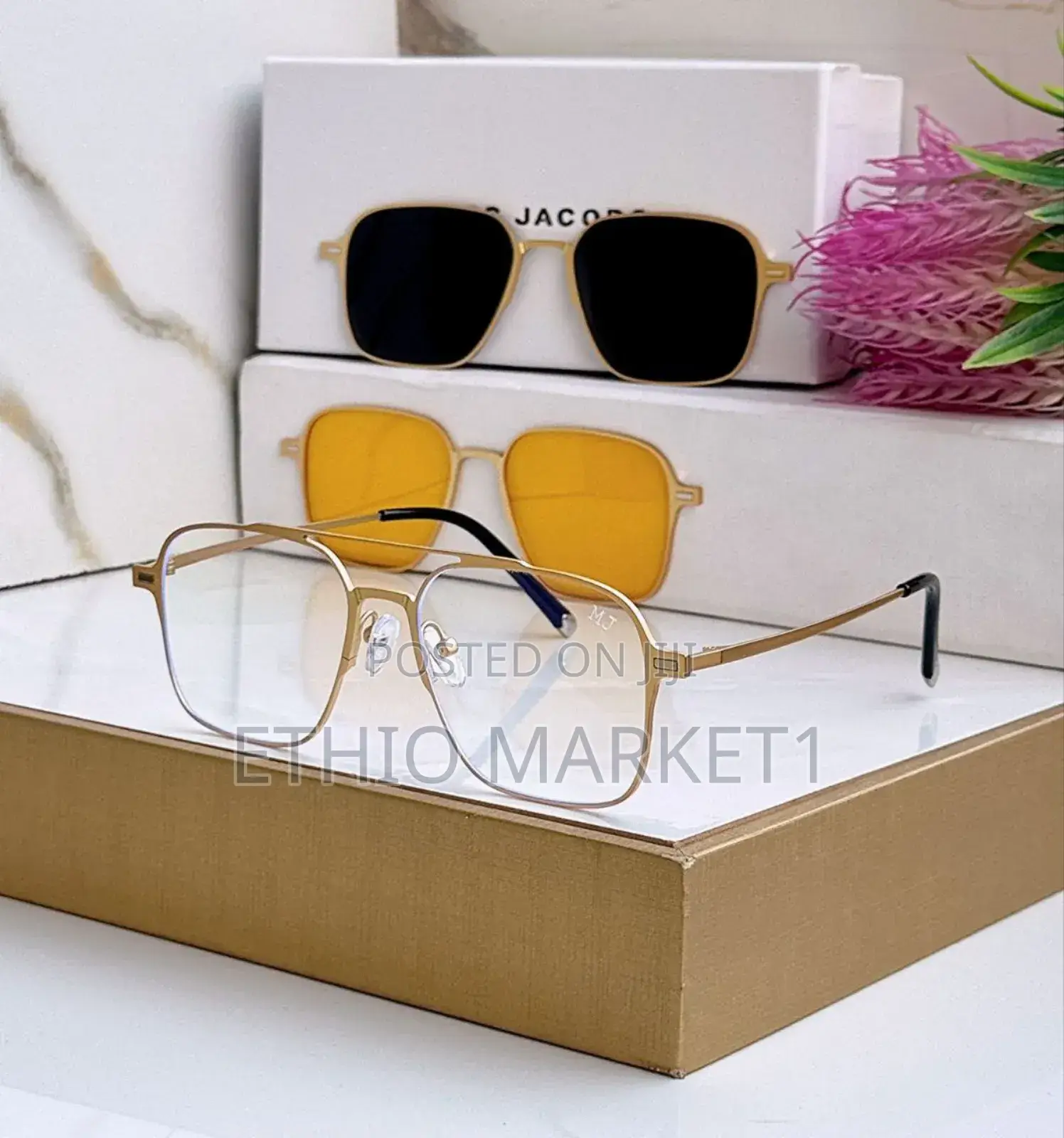 Luxury Design 3 in 1 Magnetic Clip on Sunglasses