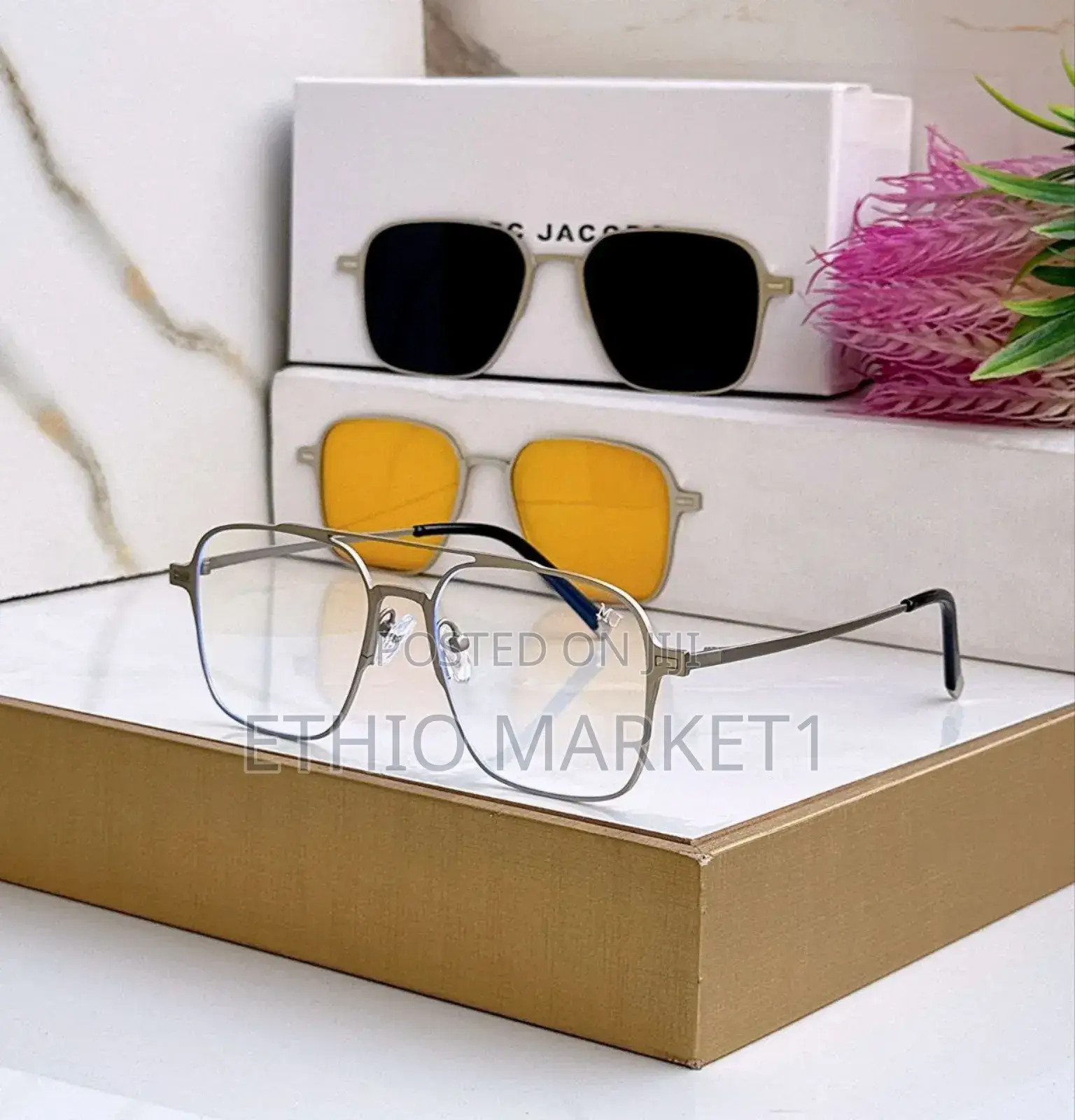 Luxury Design 3 in 1 Magnetic Clip on Sunglasses