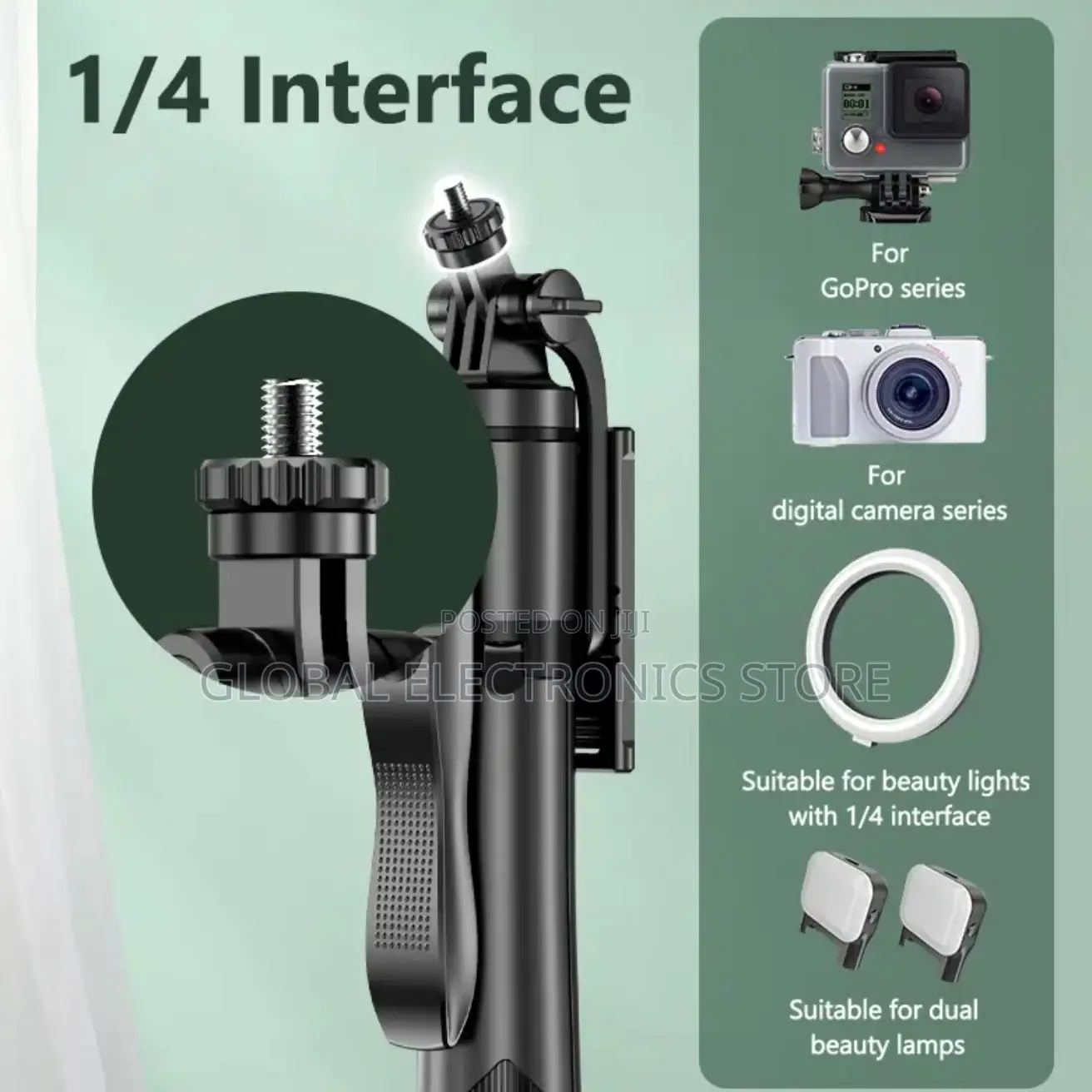 ለካሜራም ለስልክም የሚሆን Tripod (Max 1.53 Meter and 360° Rotating )