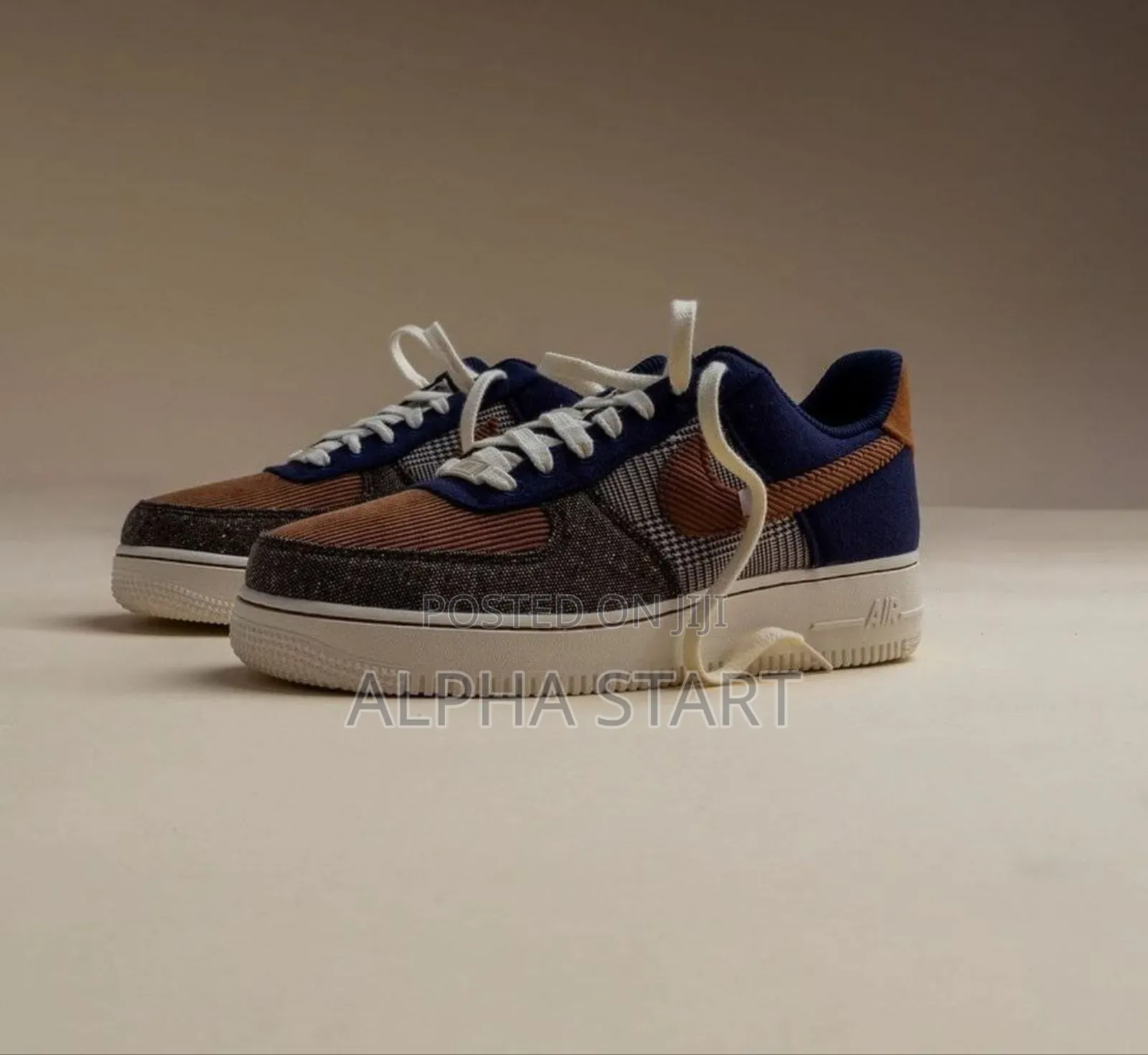 #Nike #Air Force 1'07 "Midnight #Navy" Corduroy Brown