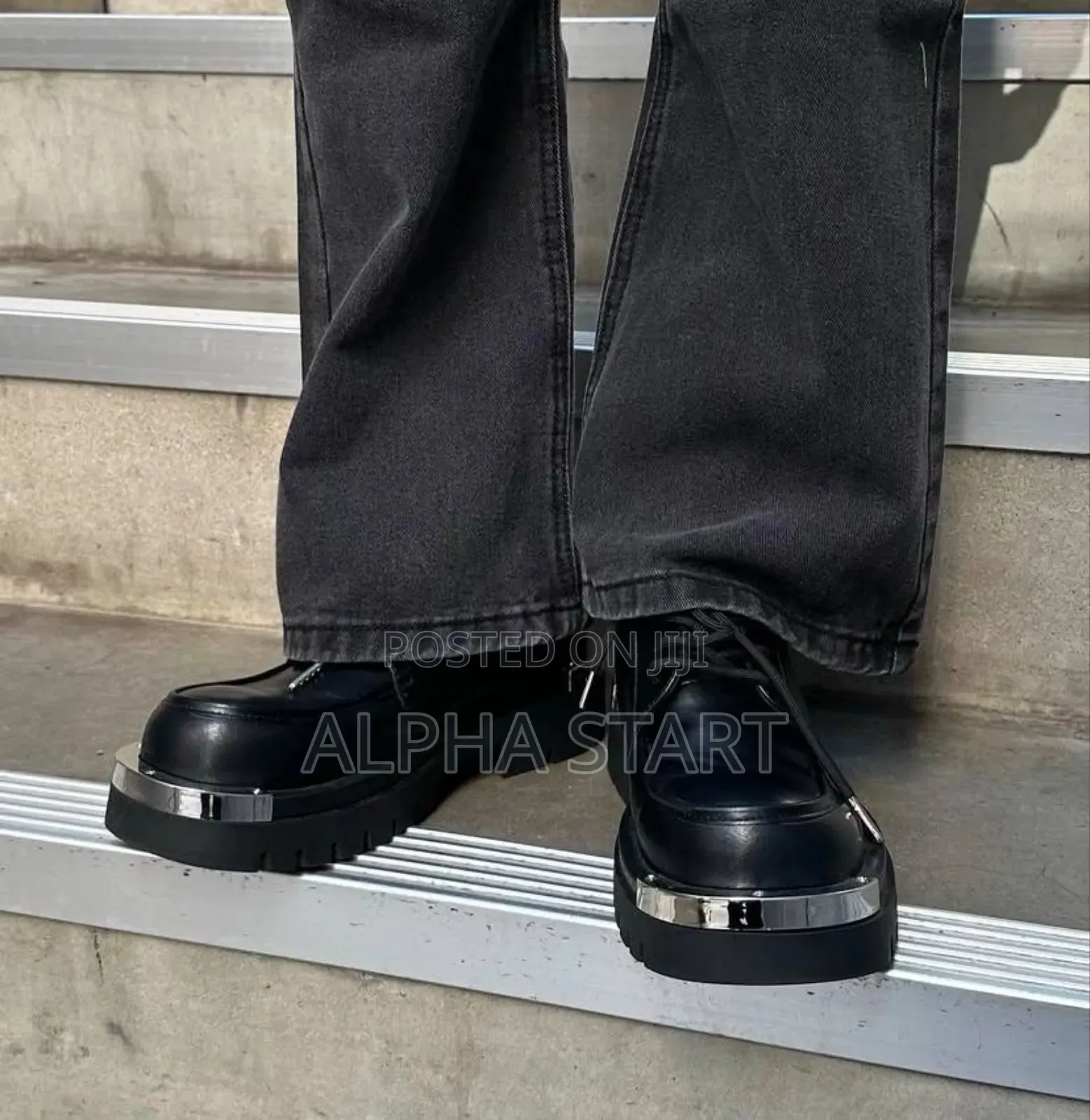 Men’S Casual Steel Toe Low Top Leather Shoes