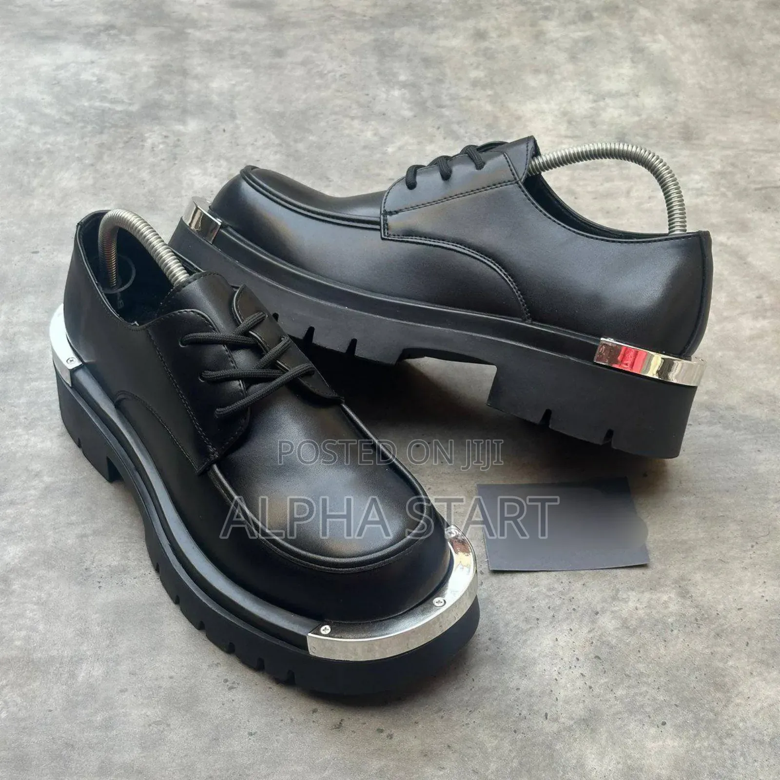 Men’S Casual Steel Toe Low Top Leather Shoes