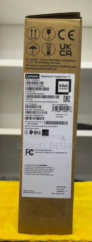New Laptop Lenovo ThinkPad X1 Carbon 32GB Intel Core I7 SSD 1T