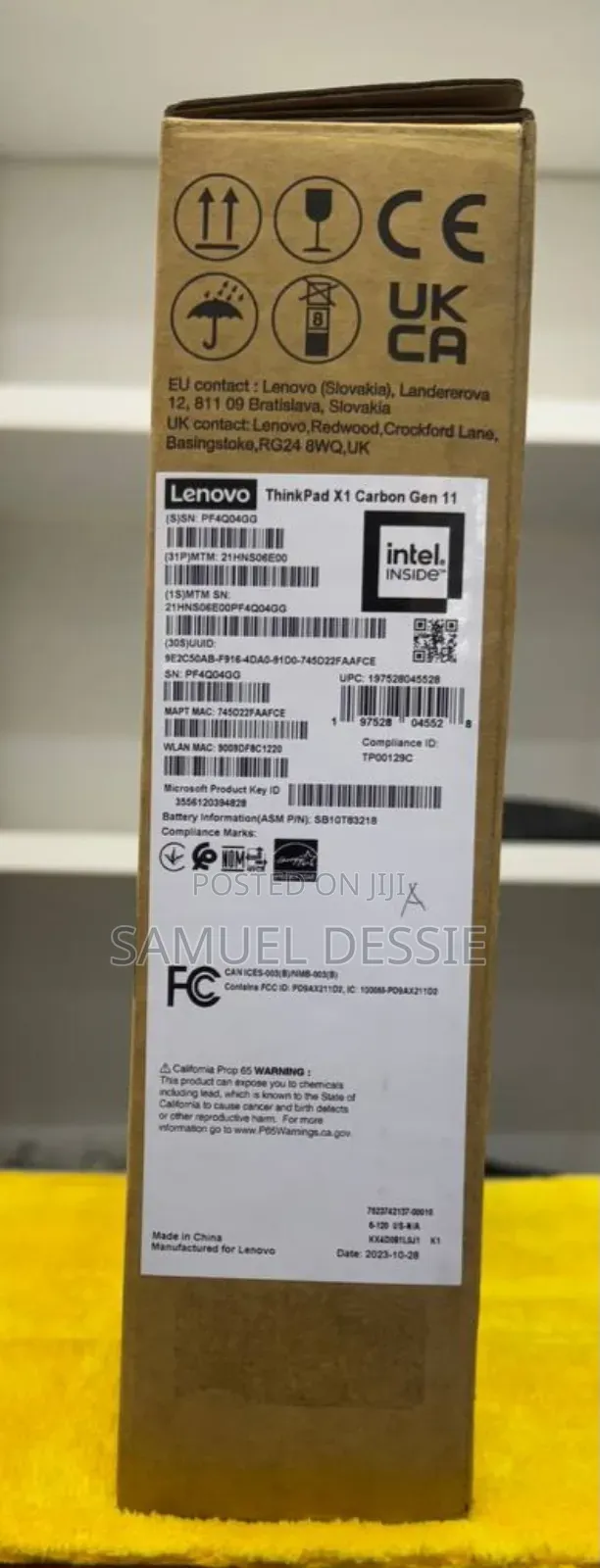 New Laptop Lenovo ThinkPad X1 Carbon 32GB Intel Core I7 SSD 1T