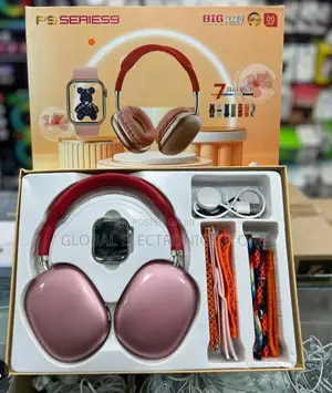 Smart Watch With Wireless Headset and 7 Straps