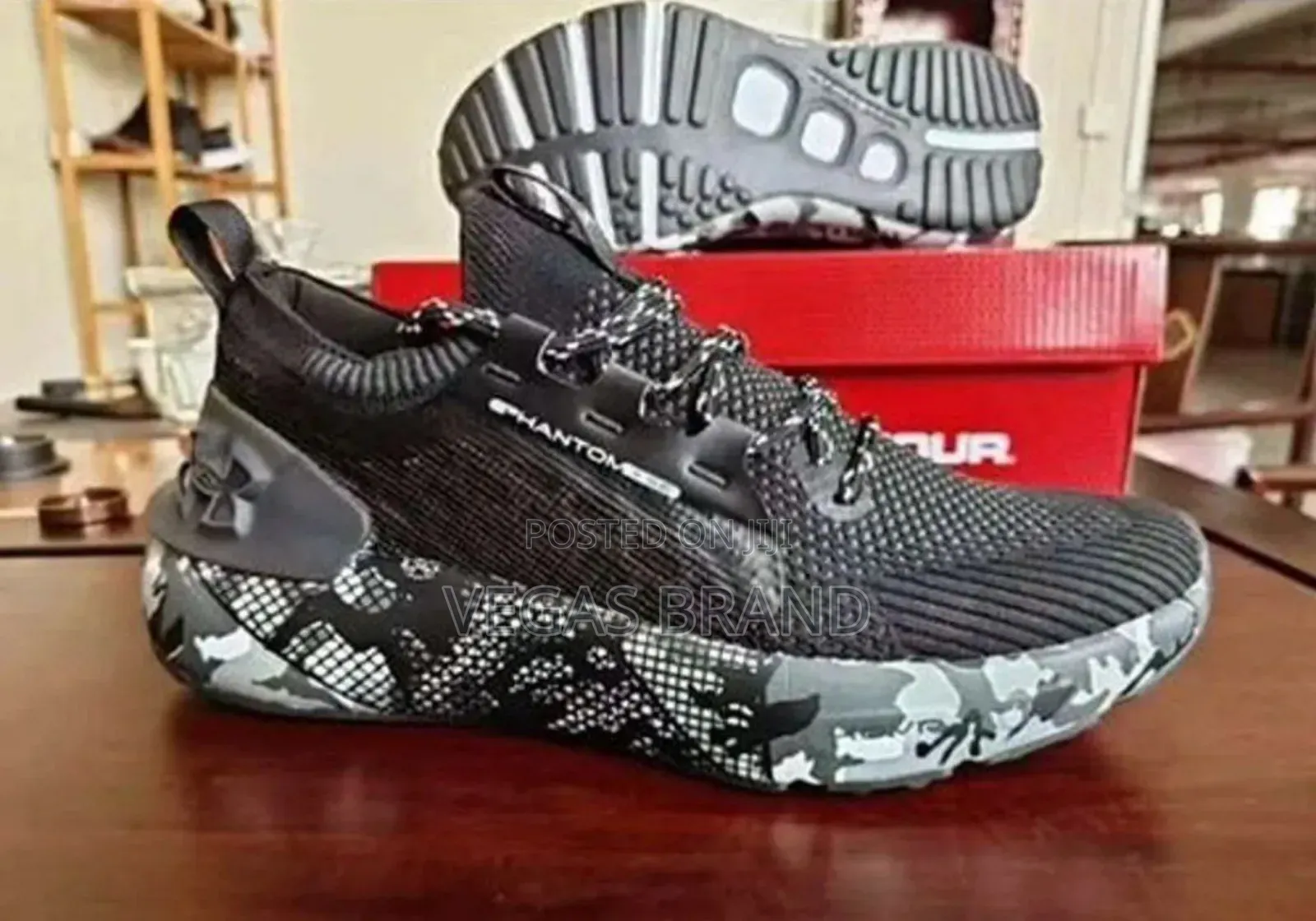 Under Armour HOVR Phantom 3 Black Grey Master Quality Shoes