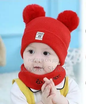 Photo - Baby Hat and Scarf (ኮፍያ እና ሰከርቭ