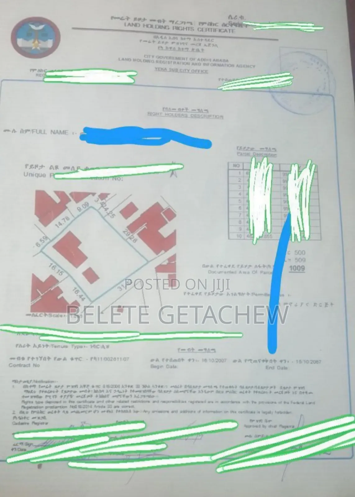 Land for Sale at CMC 1009sqm