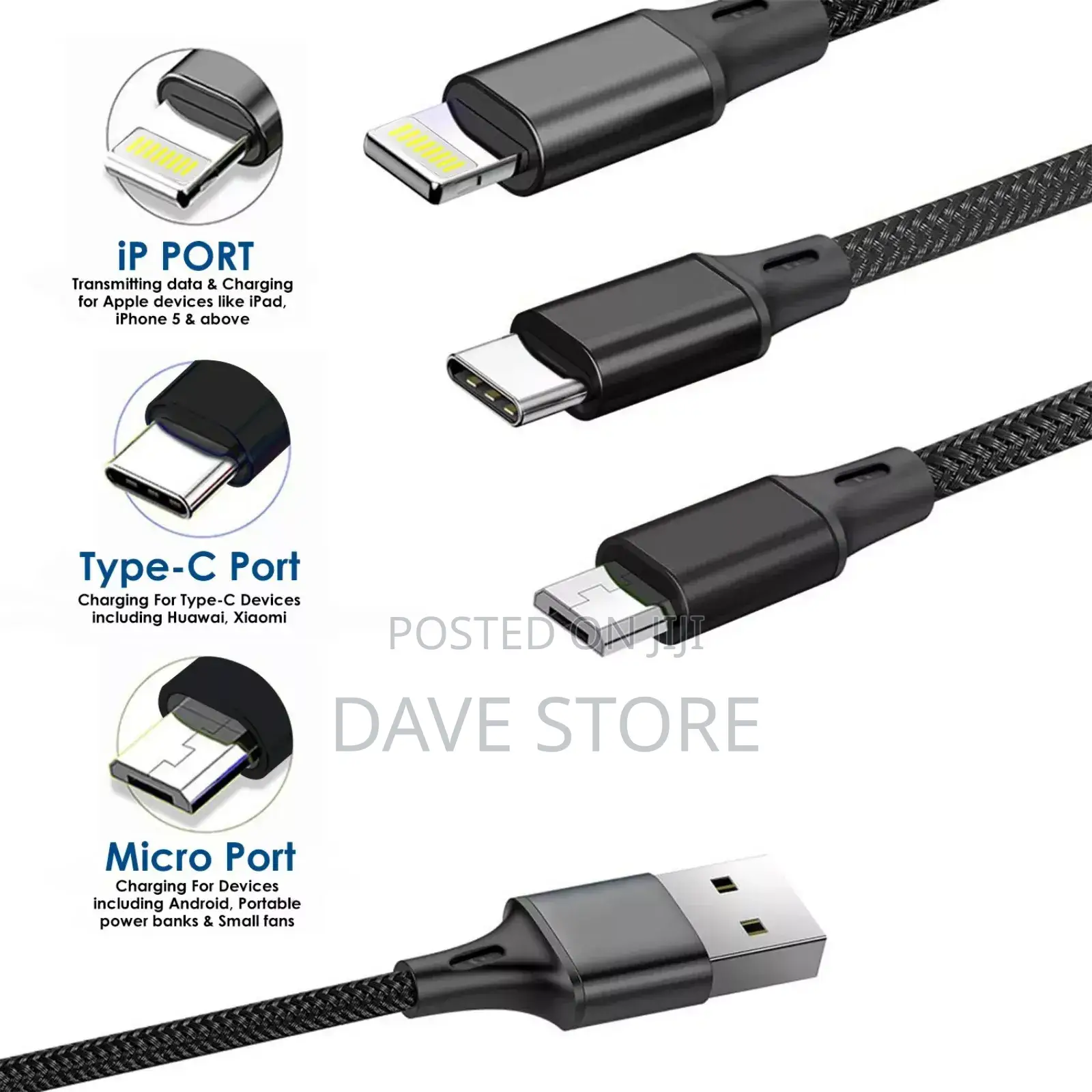 3in1 USB Fast Charging Cable