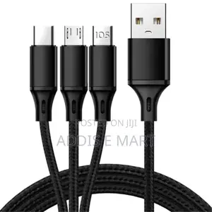 ዳታ ለማስተላለፍ በጣም ፈጣን 3in1 USB Fast Charging Cable