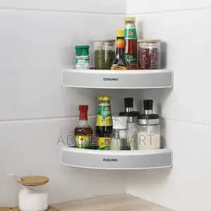 ለባኞ ቤት ተለጣፊ መደርደሪያ Rotating Shelf Organizer