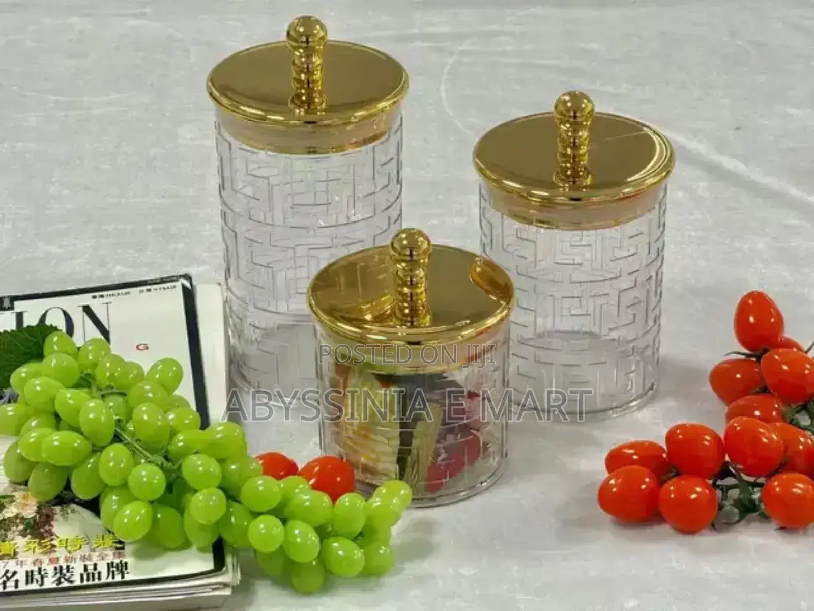 3 Sets Acrylic Storage Containers