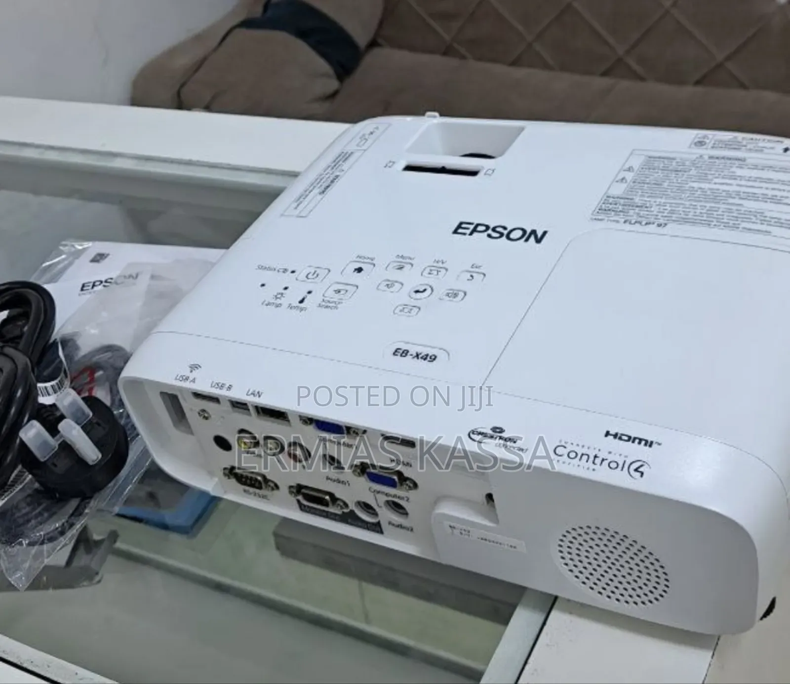 EPSON Projector
Model Name: EB -X49
Has Bag and Remote