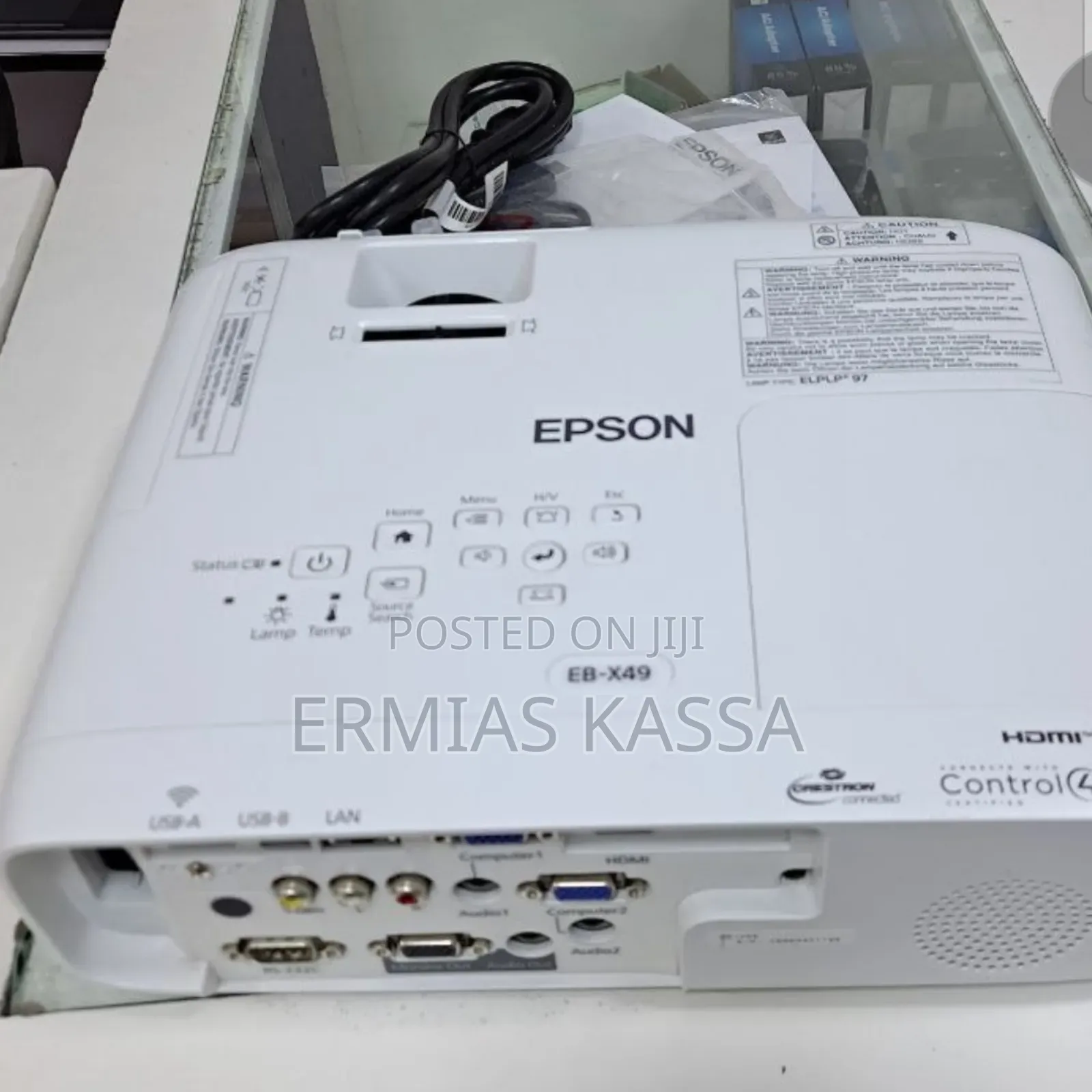 EPSON Projector
Model Name: EB -X49
Has Bag and Remote