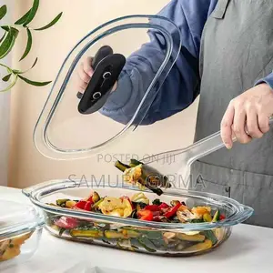  ባለ መስታወት ክዳን Oval ፖትራ