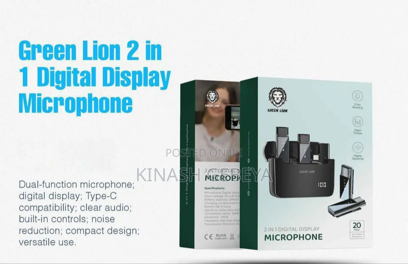 Green Lion High Quality 2 in 1 Digital Microphone